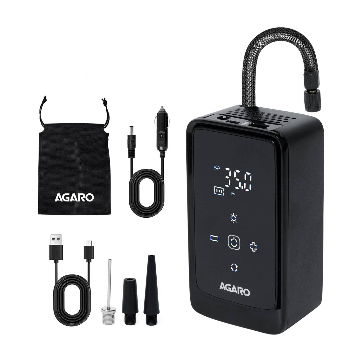 AGARO Atom Cordless Tyre Inflator 150 psi Tyre Air Pump for Car & Bike