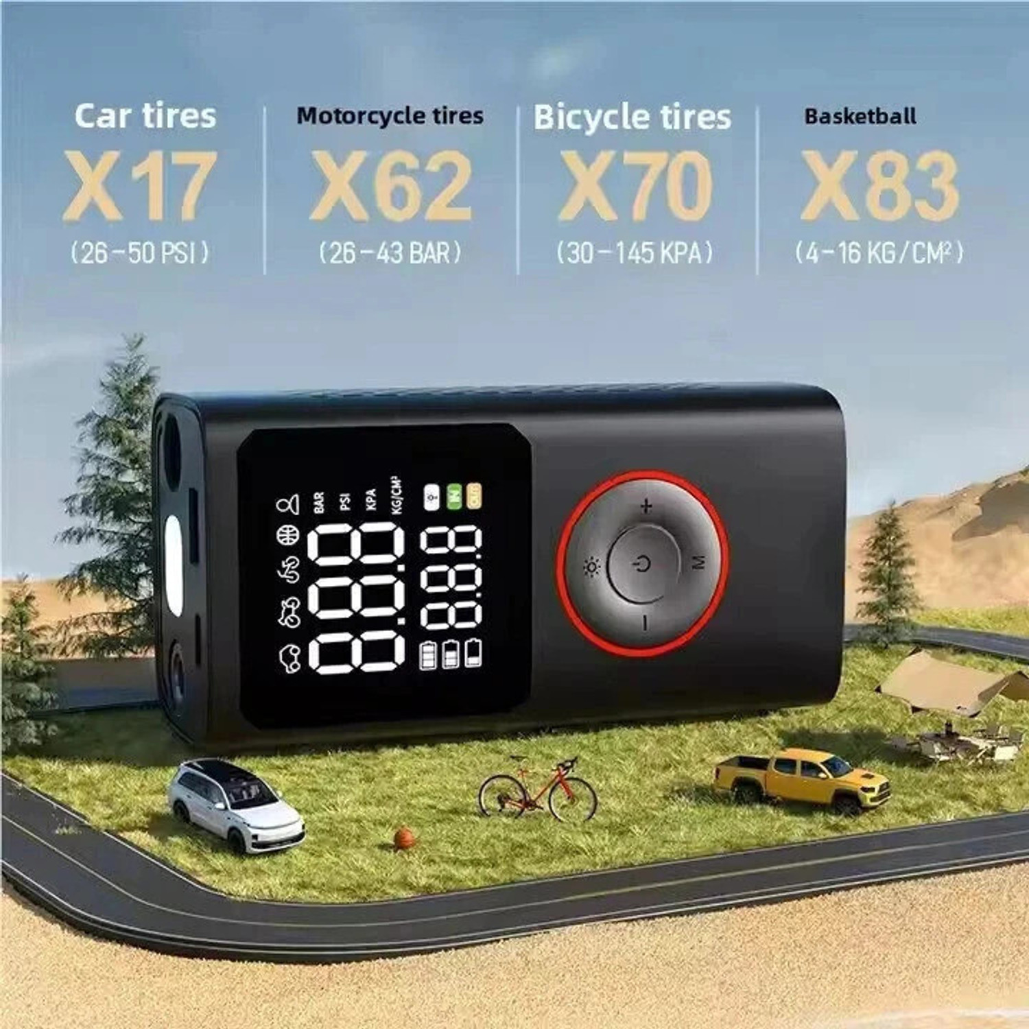 Image of Wengonvila 150 psi Tyre Air Pump for Car & Bike