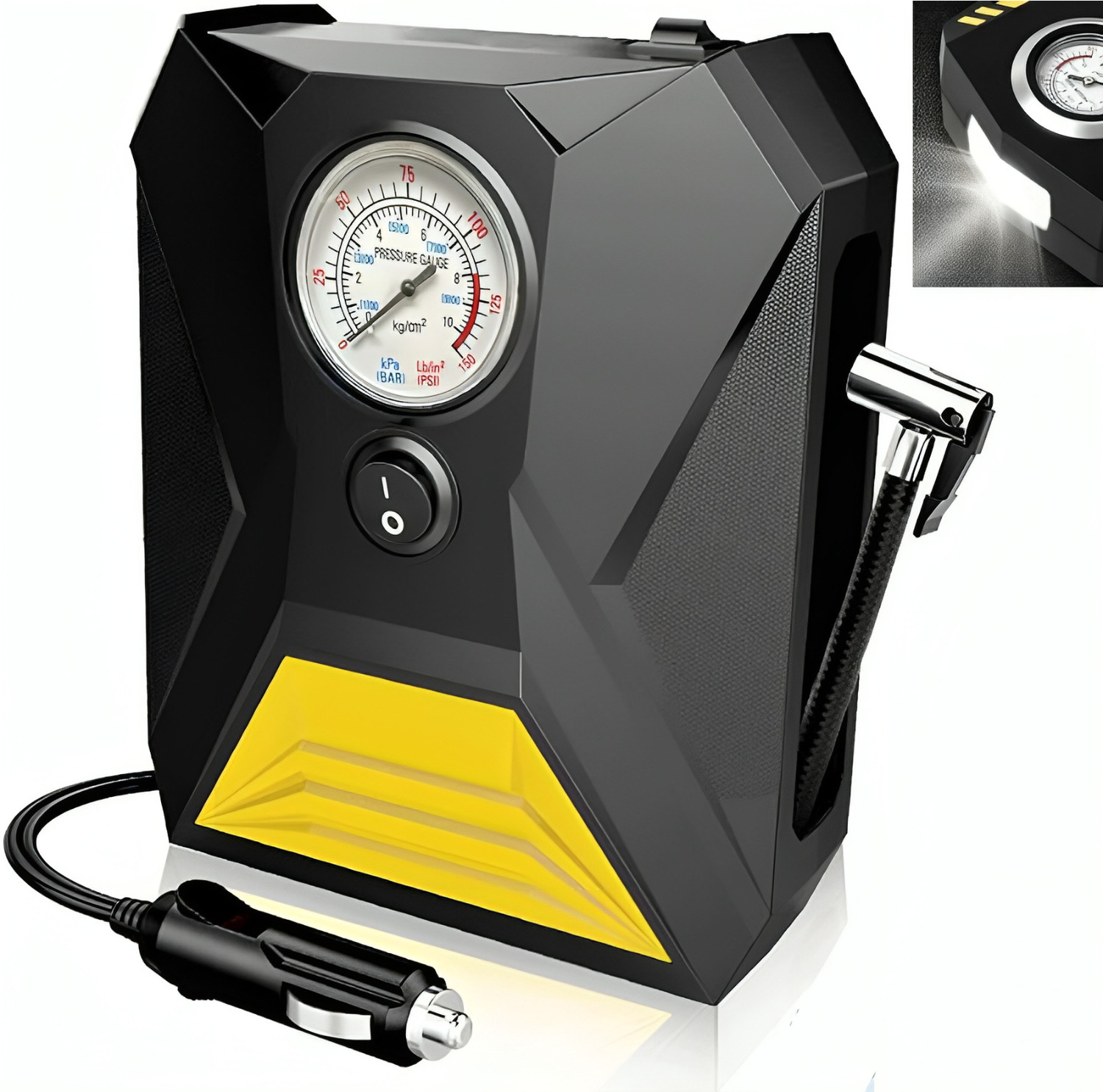 Image of Drasert 150 PSI All in One Air Compressor H6S 150 psi Tyre Air Pump for Car & Bike