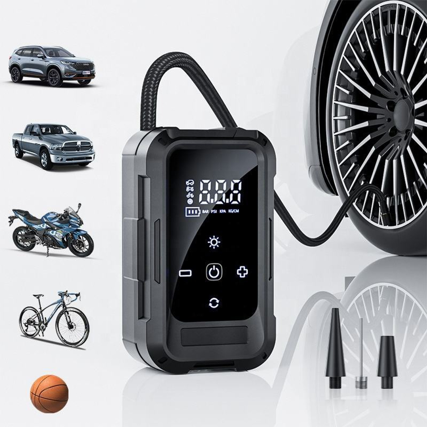 Image of Crox CRX-DP-001 150 psi Tyre Air Pump for Car & Bike
