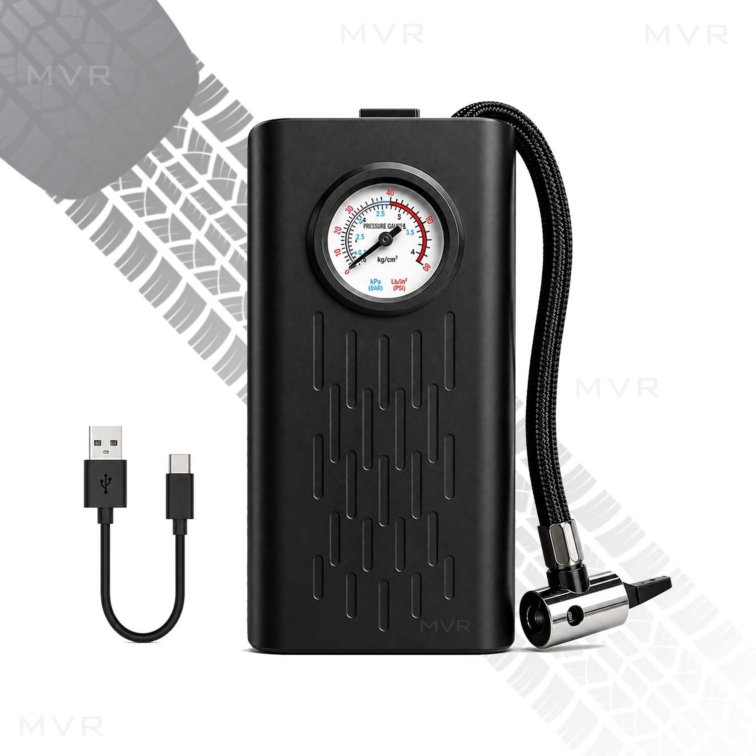 Image of MVR ENTERPRISE Electric Air Compressor Tyre Inflator 150 psi Tyre Air Pump for Car & Bike