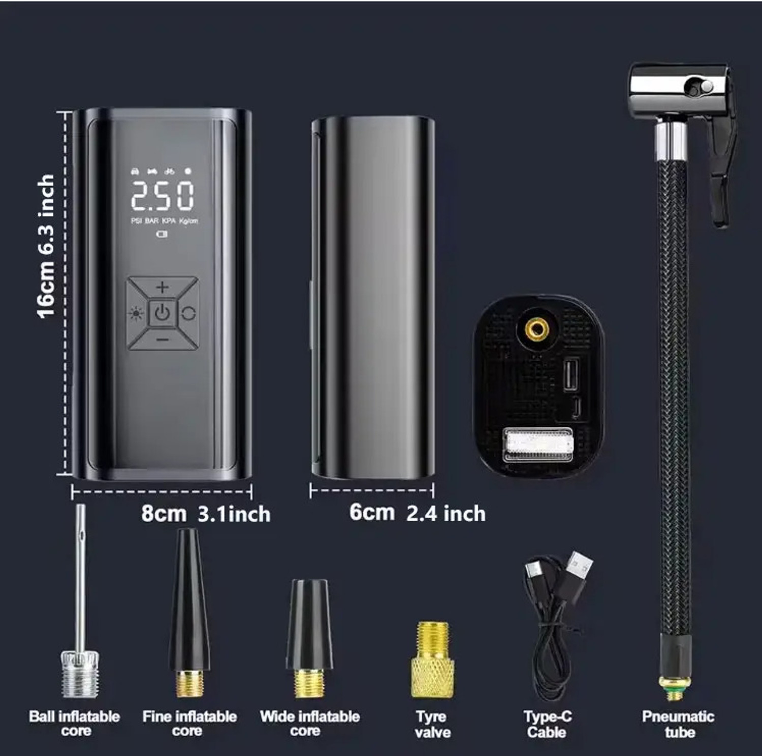 Image of JAXTER 150 psi Tyre Air Pump for Car & Bike