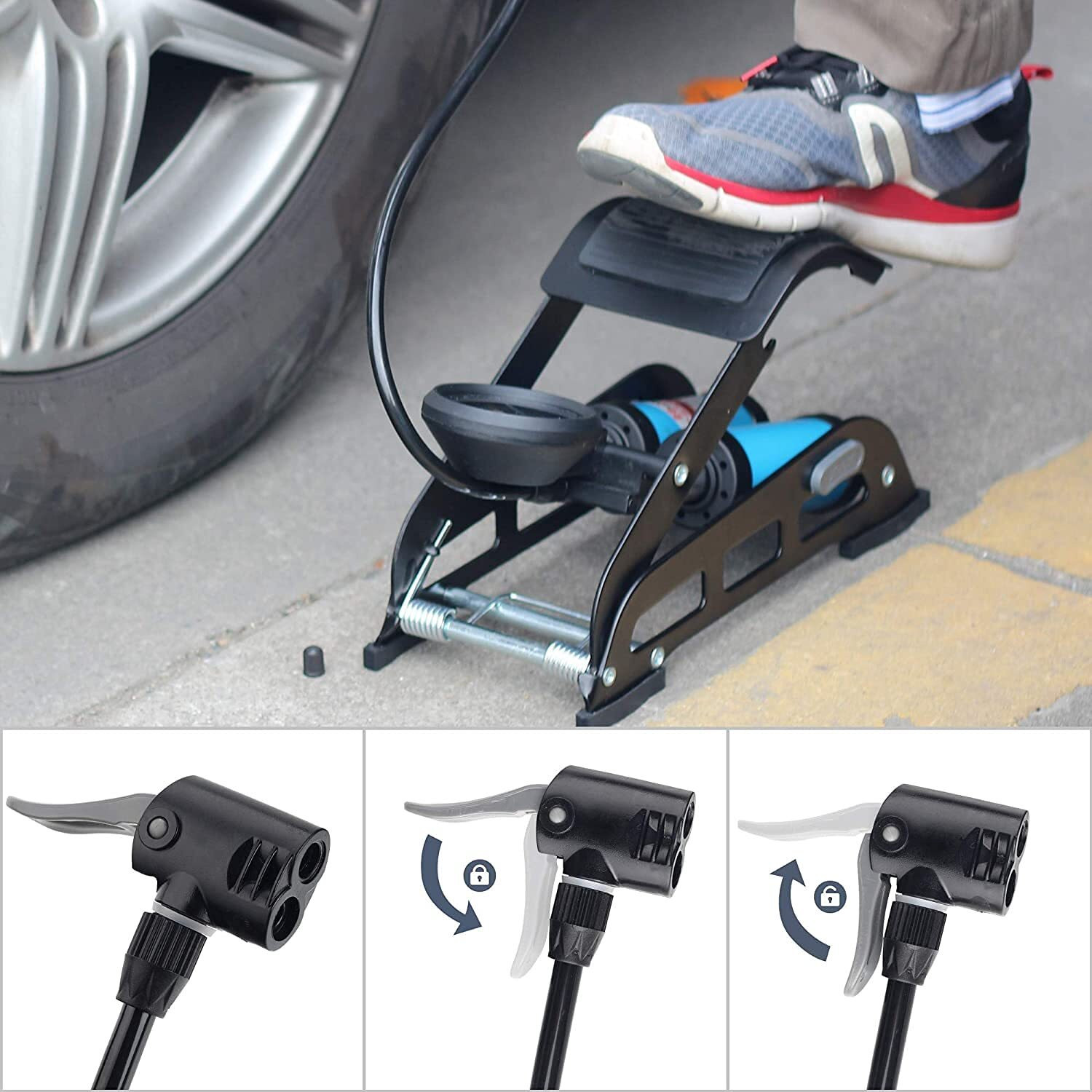 Image of RETLATE 180 psi Tyre Air Pump for Car & Bike 180 psi Tyre Air Pump for Car & Bike