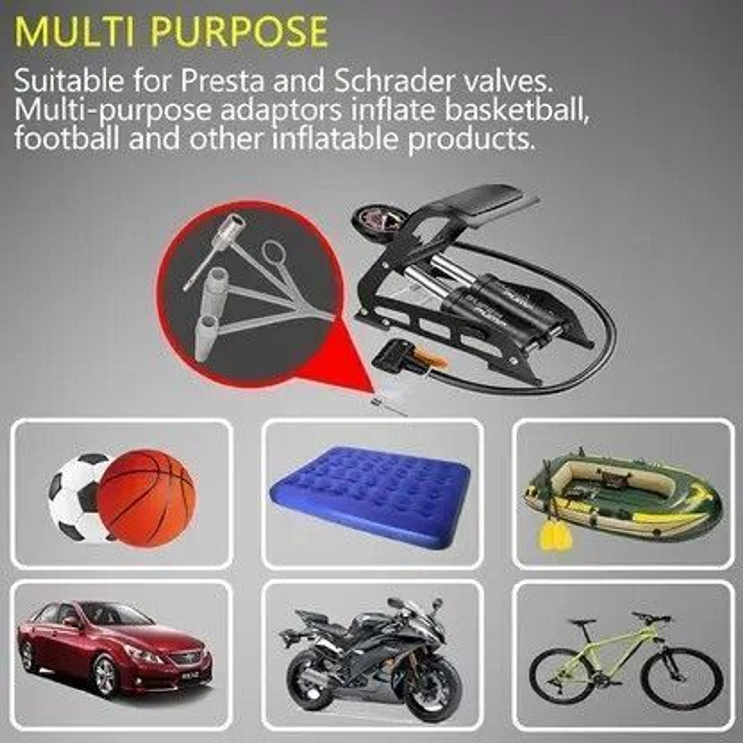 Image of QREX 160PIS 160 psi Tyre Air Pump for Car & Bike