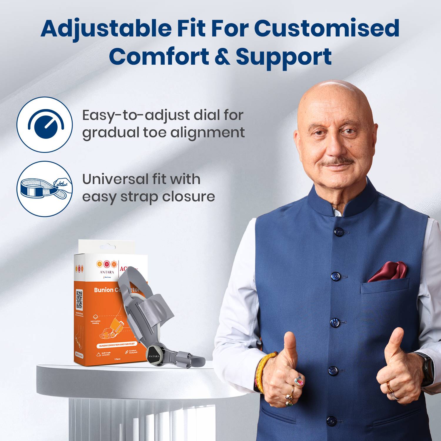 AGEasy Orthopedic Toe Straightener, Adjustable Bunion Corrector - Image 2