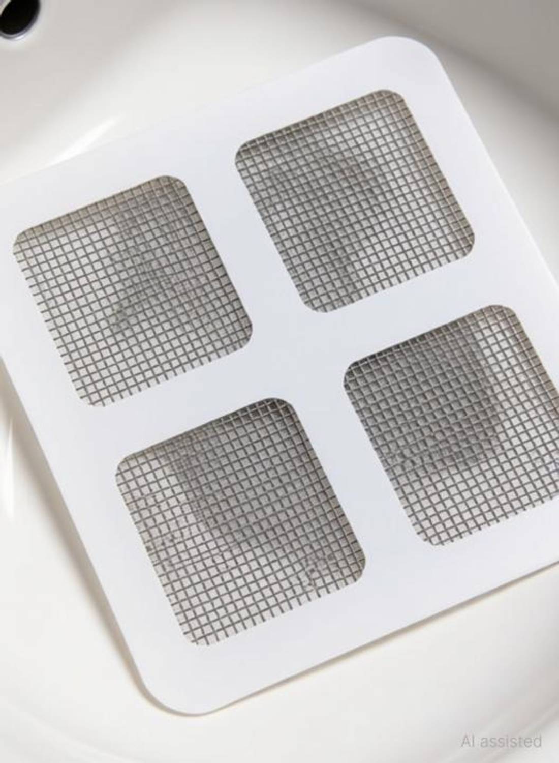 BBBIKINI 10 cm Drain Hair Catcher Waterproof Mesh Stickers for Bathroom, Sink, Bathtub, Kitchen Non-Reusable Sticker