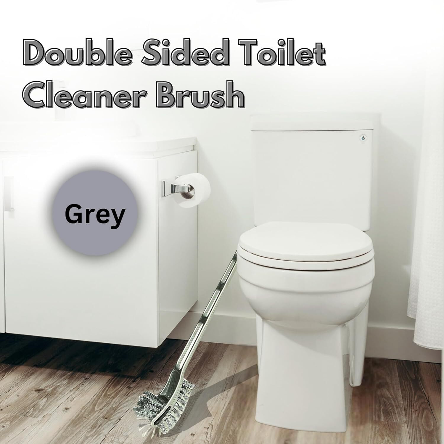 Image of INCLUSSHOP Toilet Brush And Toilet Cleaner Brush for Cleaning Indian Pack of 2