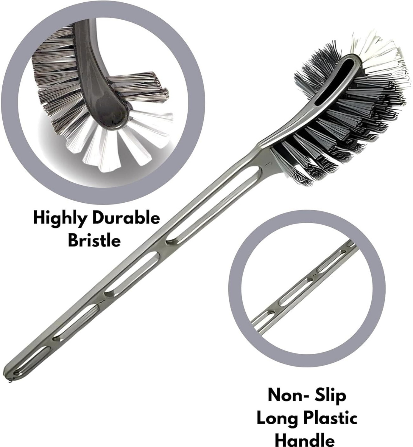 Image of INCLUSSHOP Toilet Brush And Toilet Cleaner Brush for Cleaning Indian Pack of 2