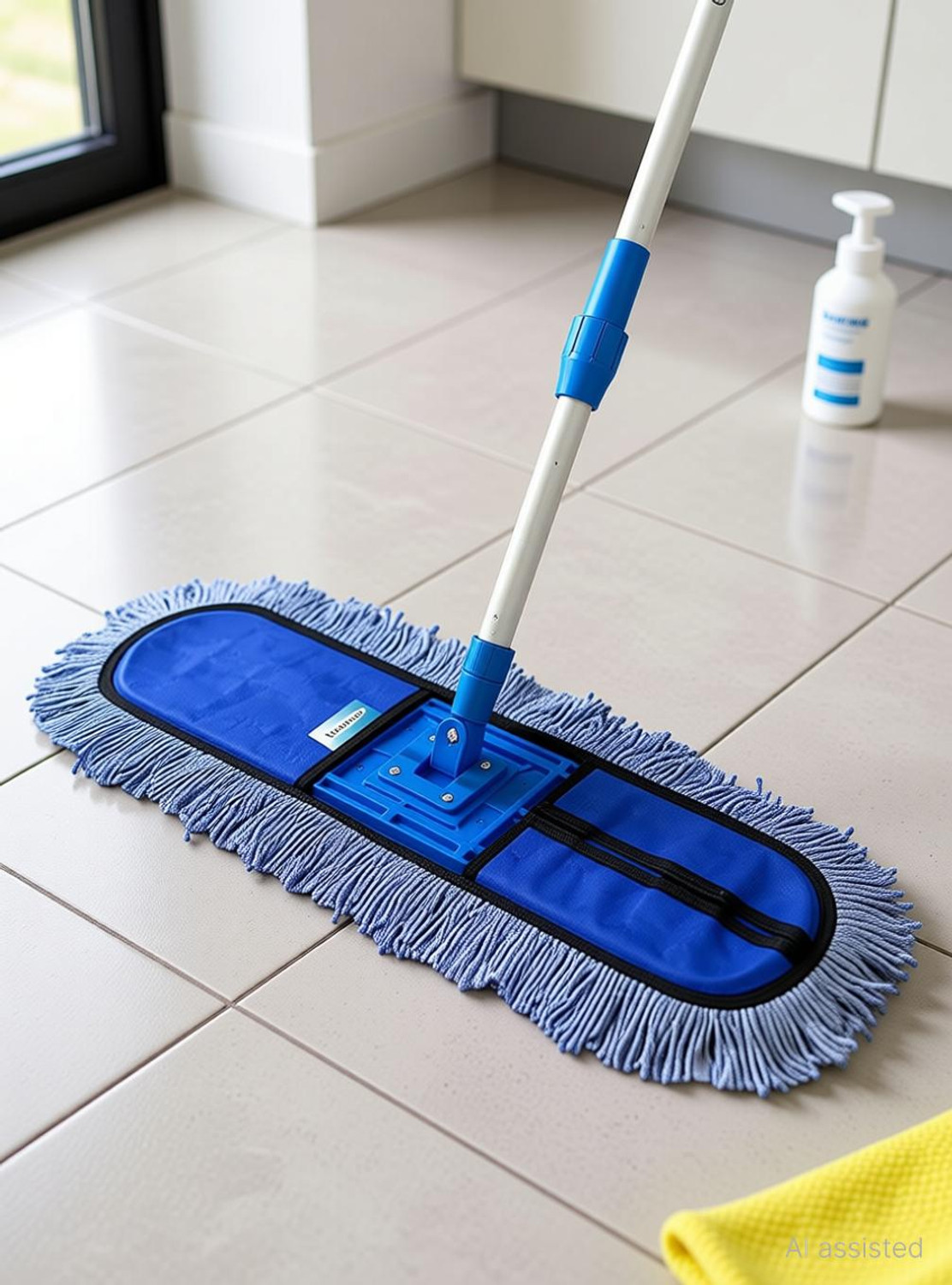Image of Livronic Wet and Dry mop for floor cleaning 18 Inch Head with 4 Feet Long Handle