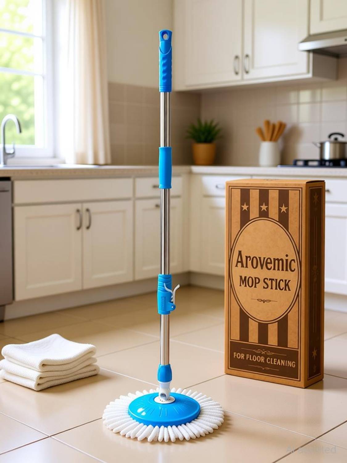 arovemic Branded Floor Cleaner Mop Stick | Mop Rod | Mop Handle (( 5 Years Warranty ))