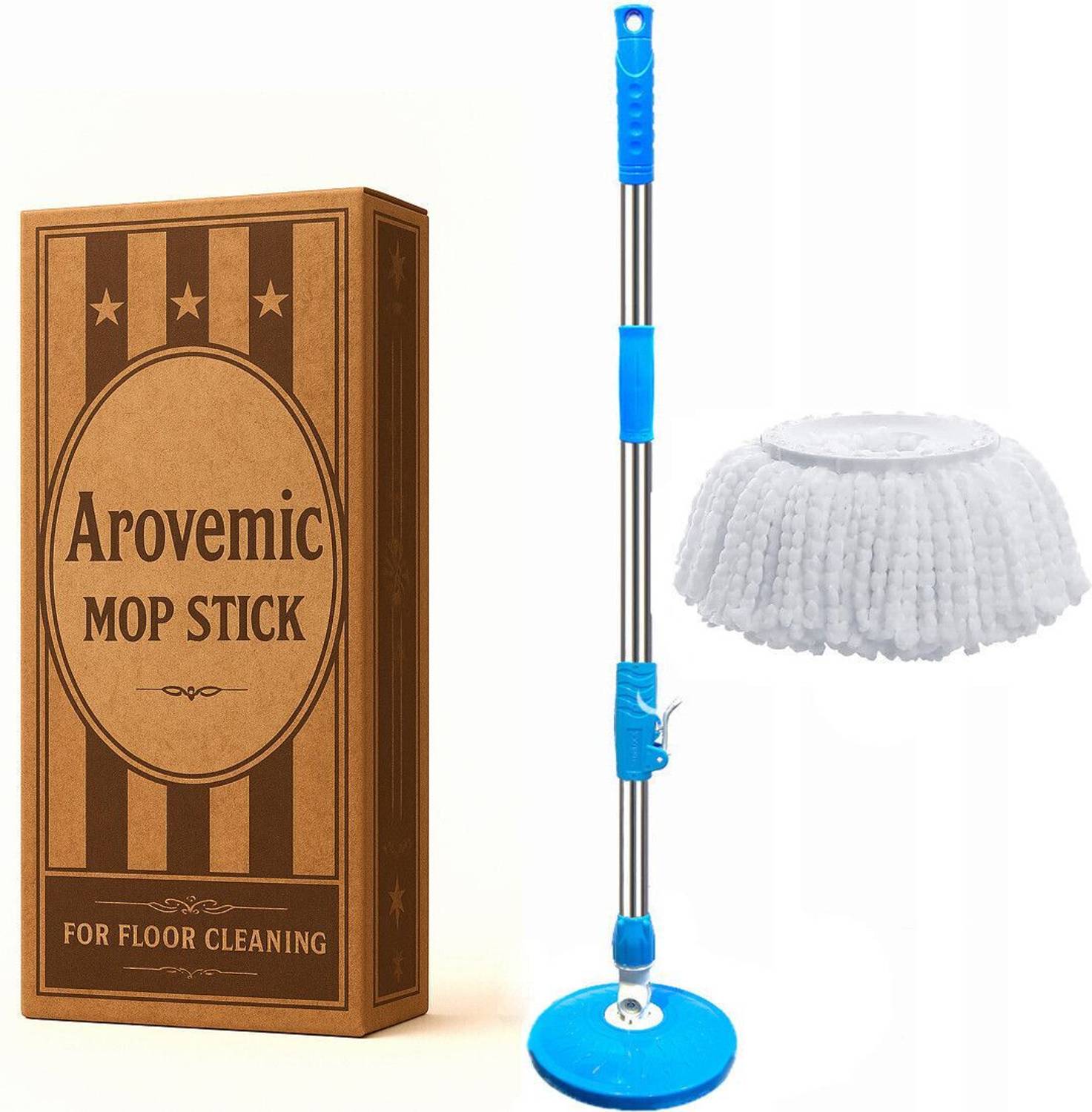 arovemic Premium Floor Cleaner Mop Stick | Mop Rod | Mop Handle (( 5 Years Warranty ))