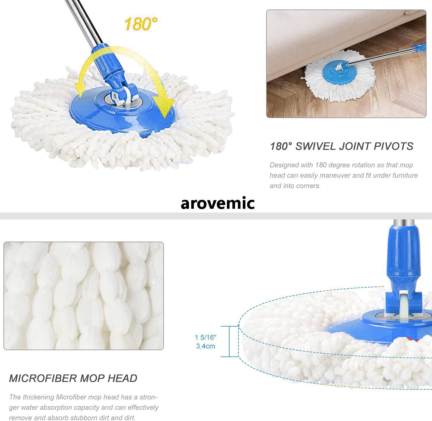 arovemic Premium Cleaning Mop Stick Rod Set - Image 4