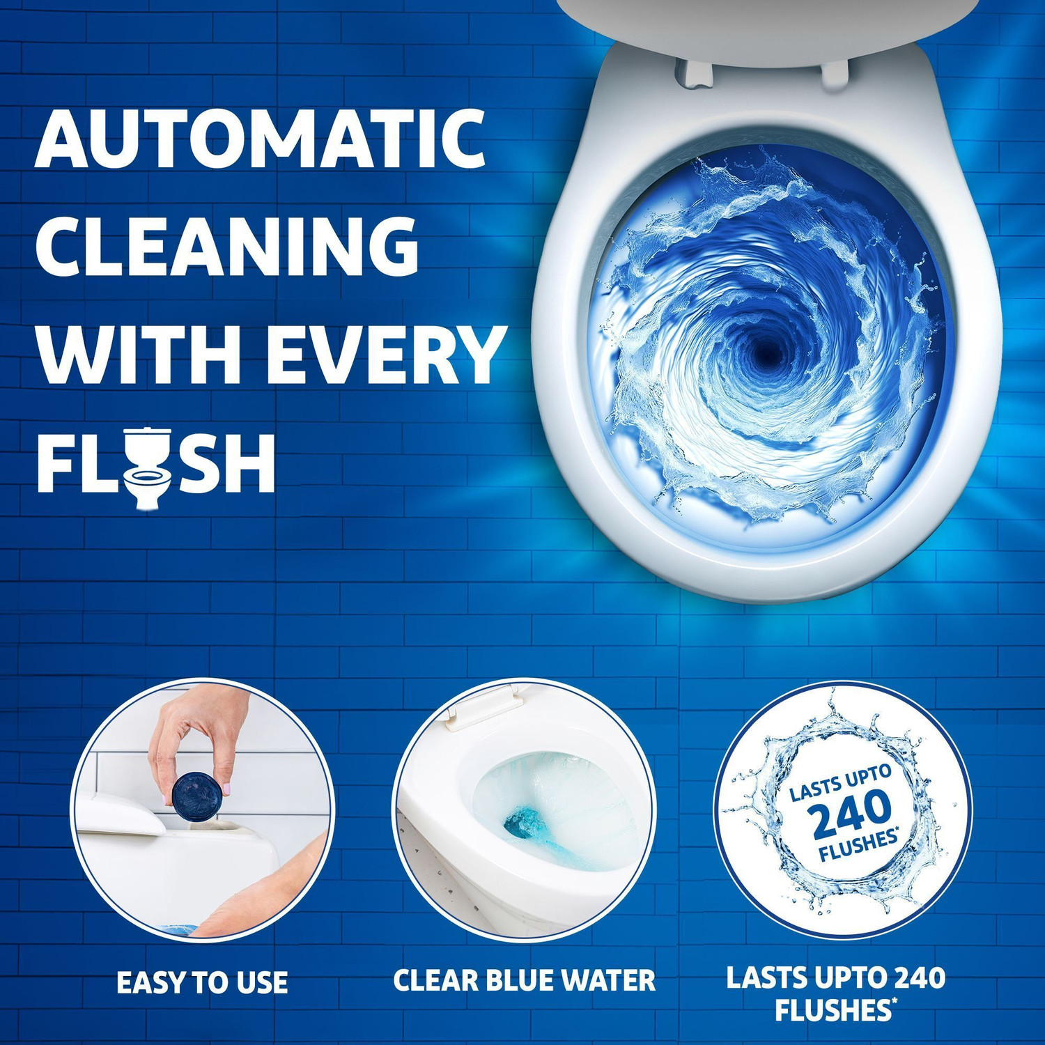 Image of Harpic Flushmatic In-Cistern Marine Block Toilet Cleaner Blocks Marine Rim Block