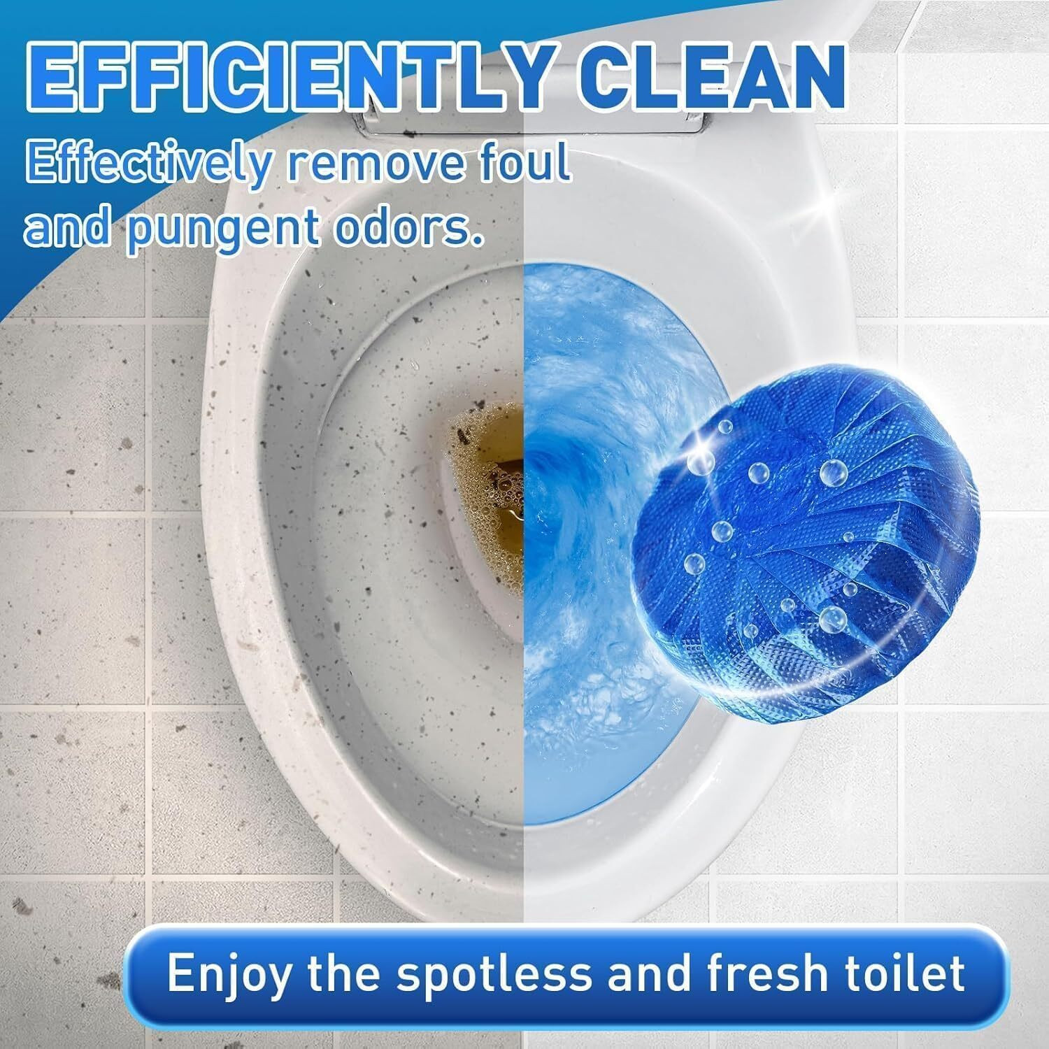 Image of roff 20 Tablets Automatic Flush Toilet Bowl Cleaner Tablets Aloha Liquid Toilet Cleaner