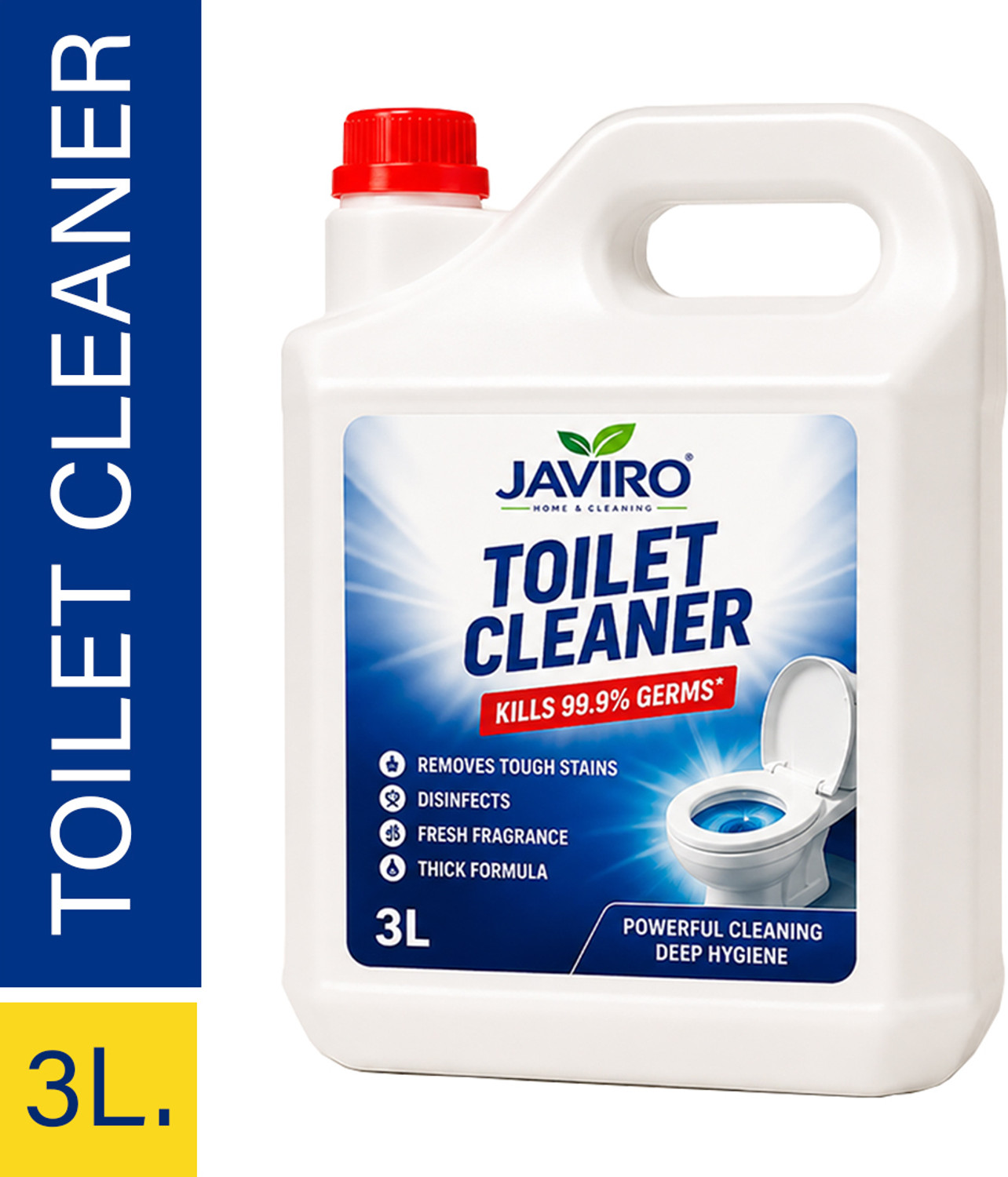 Image of javiro Heavy Duty Toilet Cleaner, Fumeless Deep Action Citrus Liquid Toilet Cleaner