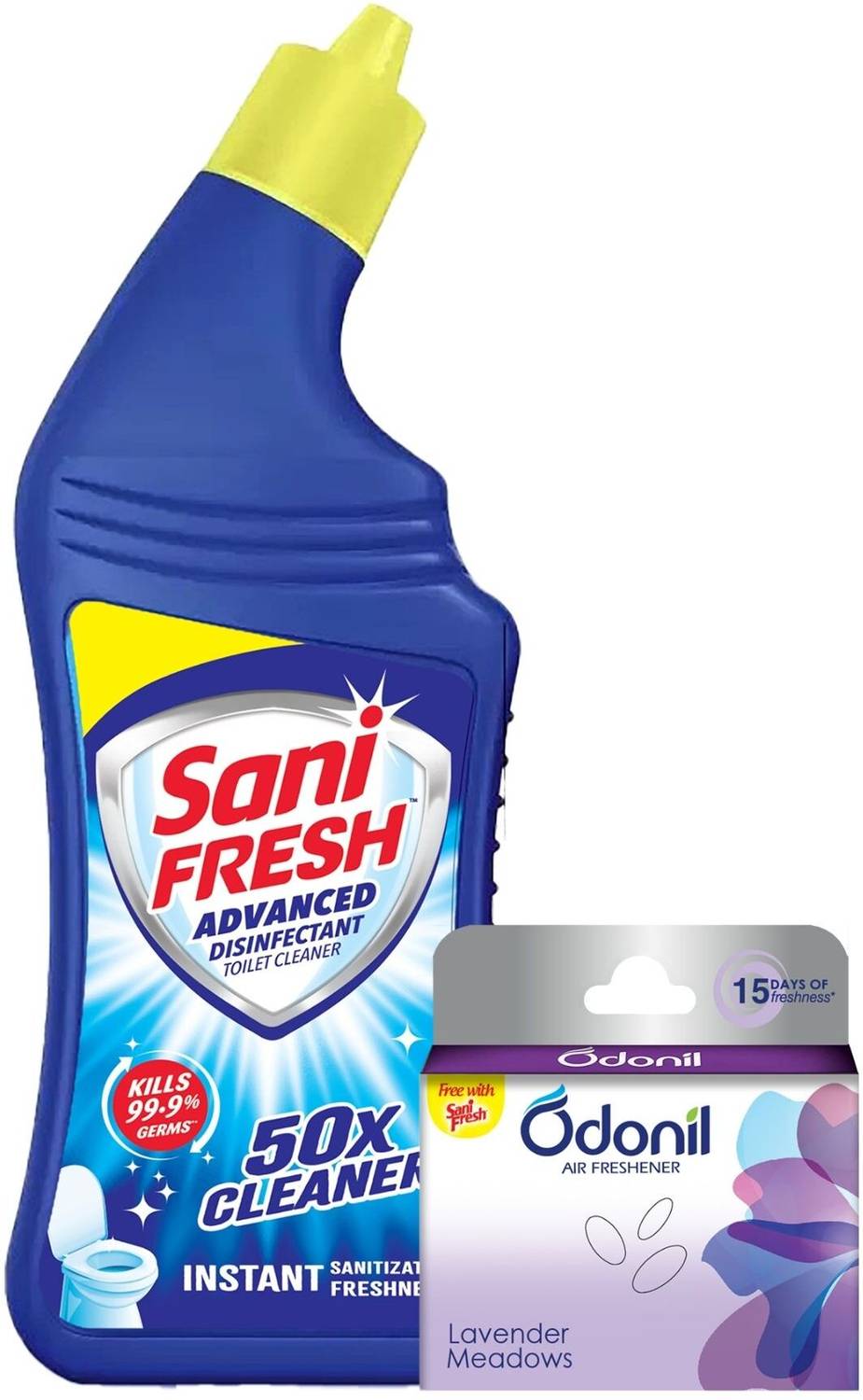 Sani Fresh Advanced Disinfectant Toilet Cleaner With Free Odonil