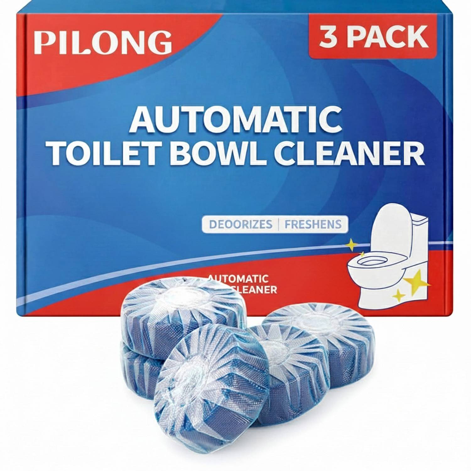 PILONG Automatic Toilet Bowl Cleaners, Bathroom Toilet Tank Clean