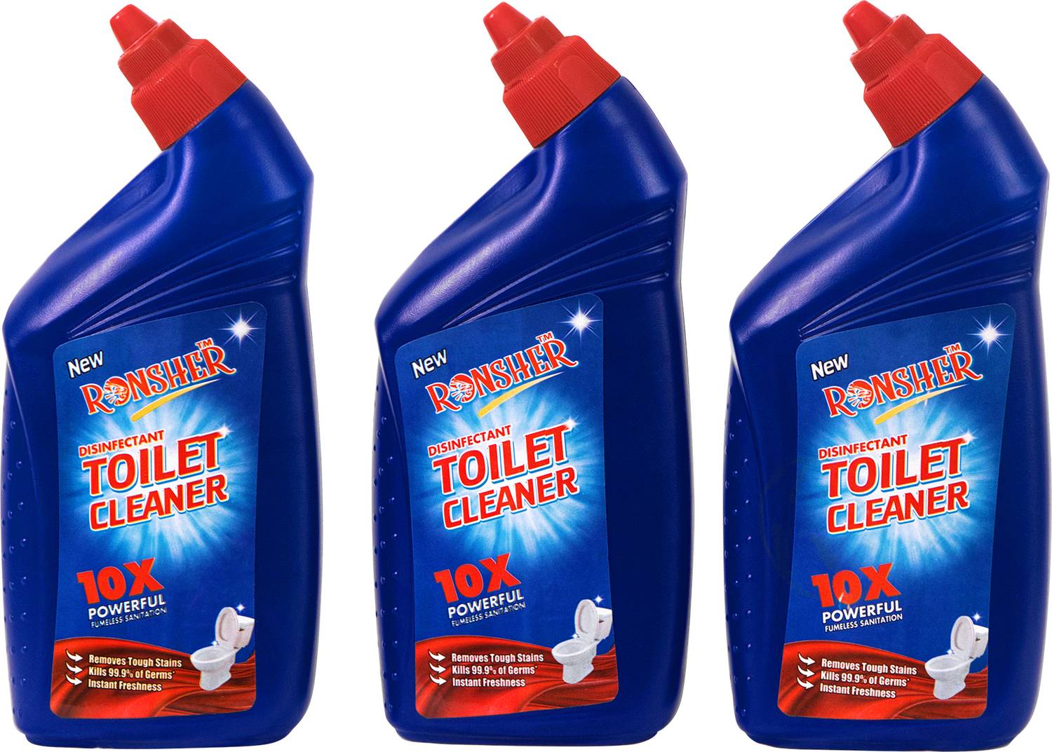 RONSHER TC500P3 Aquamarine Liquid Toilet Cleaner (3 x 500 ml)