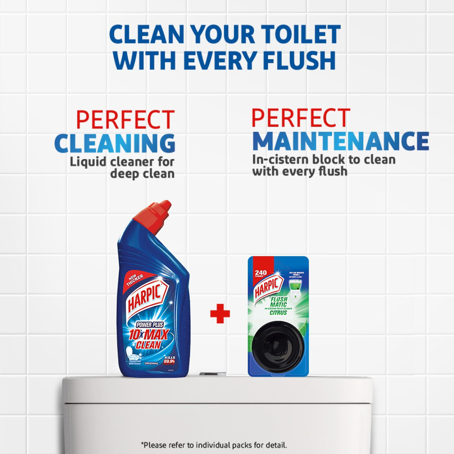 Image of Harpic Flushmatic In-Cistern Marine Block Toilet Cleaner