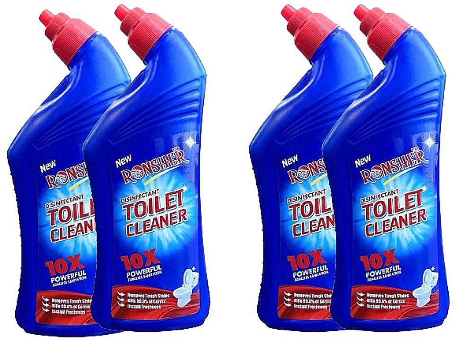 RONSHER Toilet Cleaner Pack of 4 , Active Stain Removal & Instant