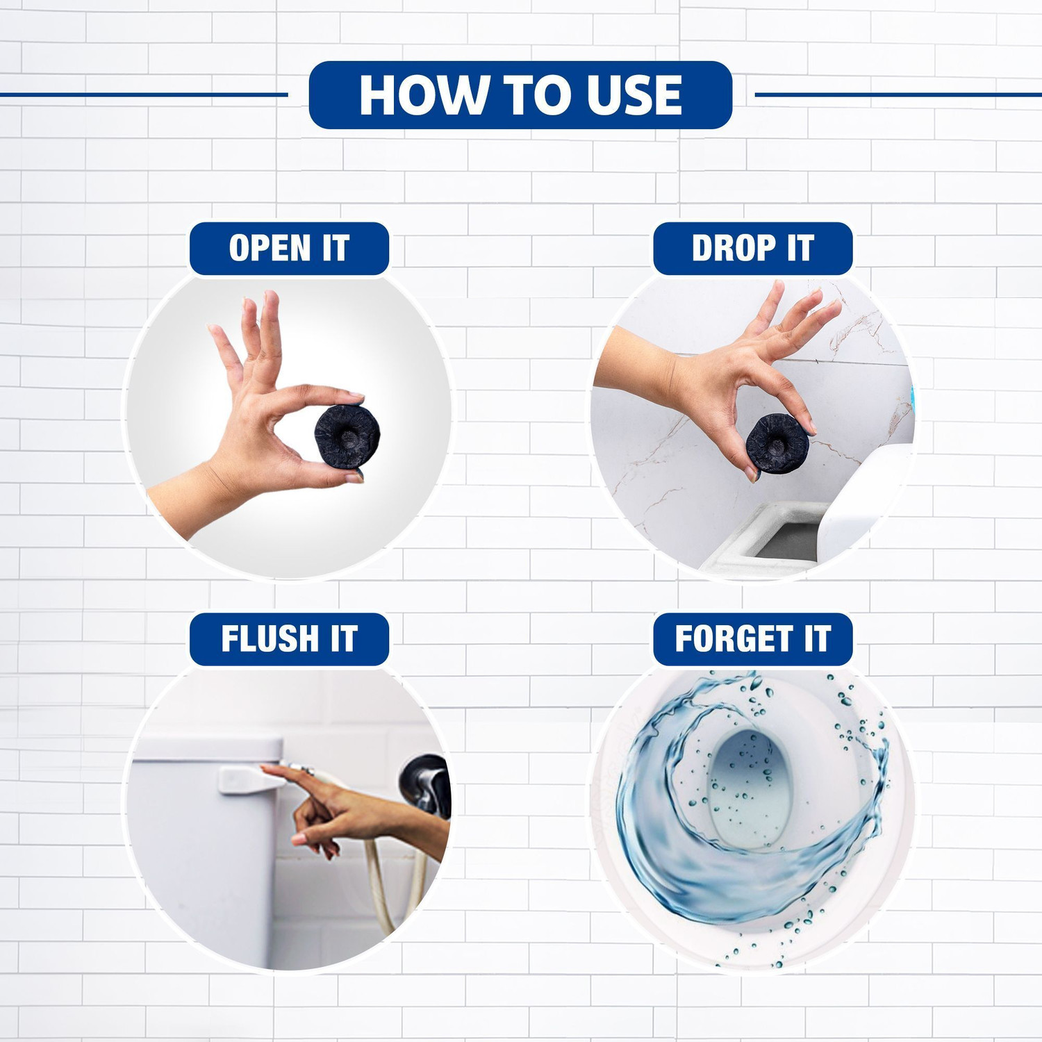Image of Harpic Flushmatic In-Cistern Marine Block Toilet Cleaner Blocks Marine Rim Block