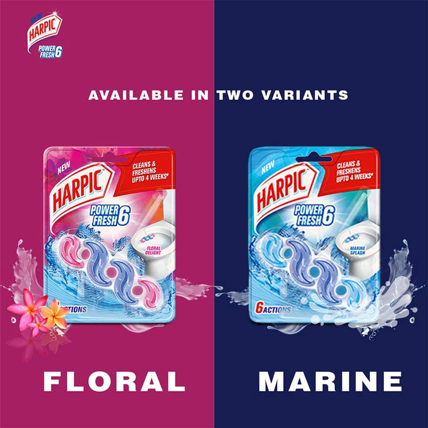 Image of Harpic Power | Fresh 6 Marine Rim Block