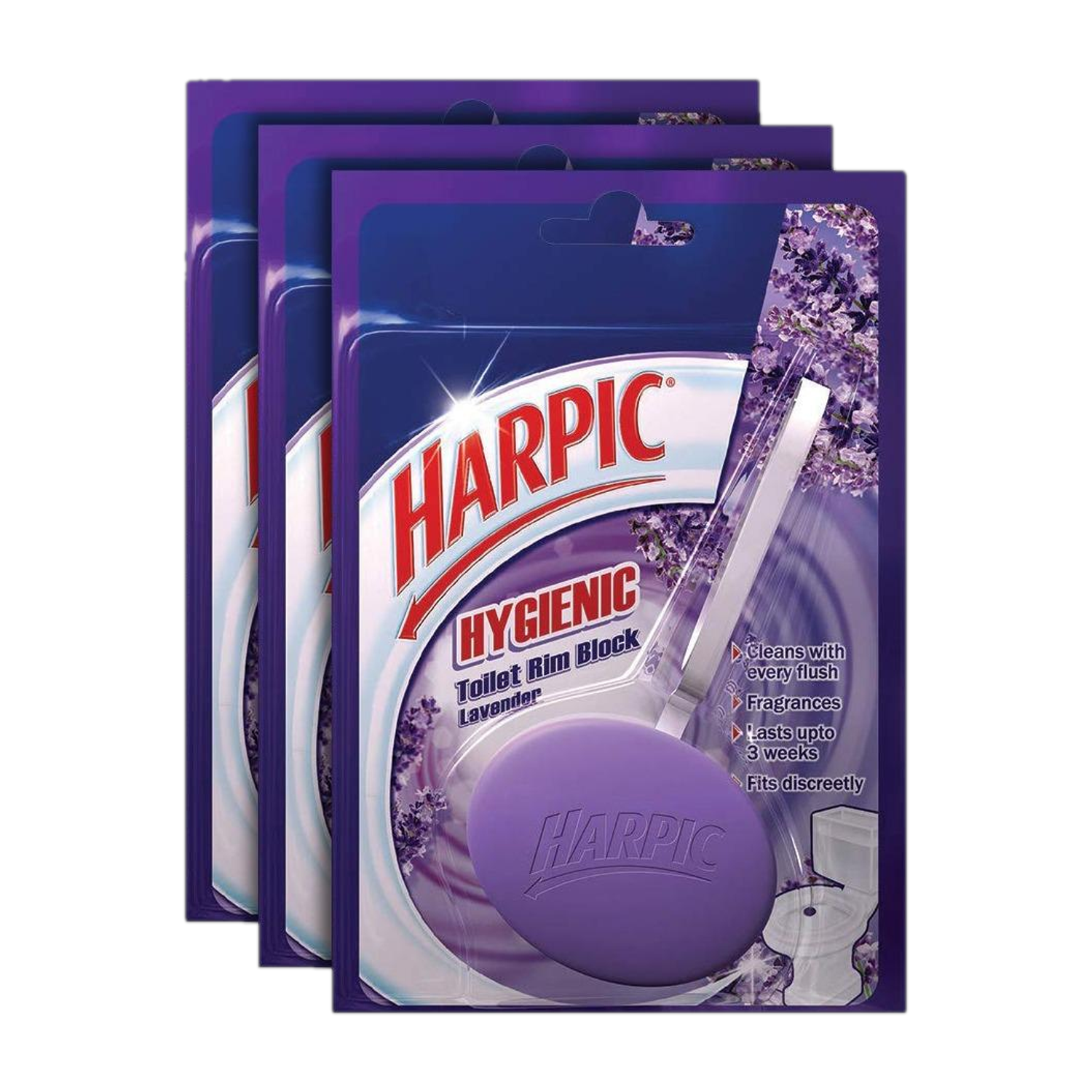Image of Harpic Hygienic Lavender Rim Block