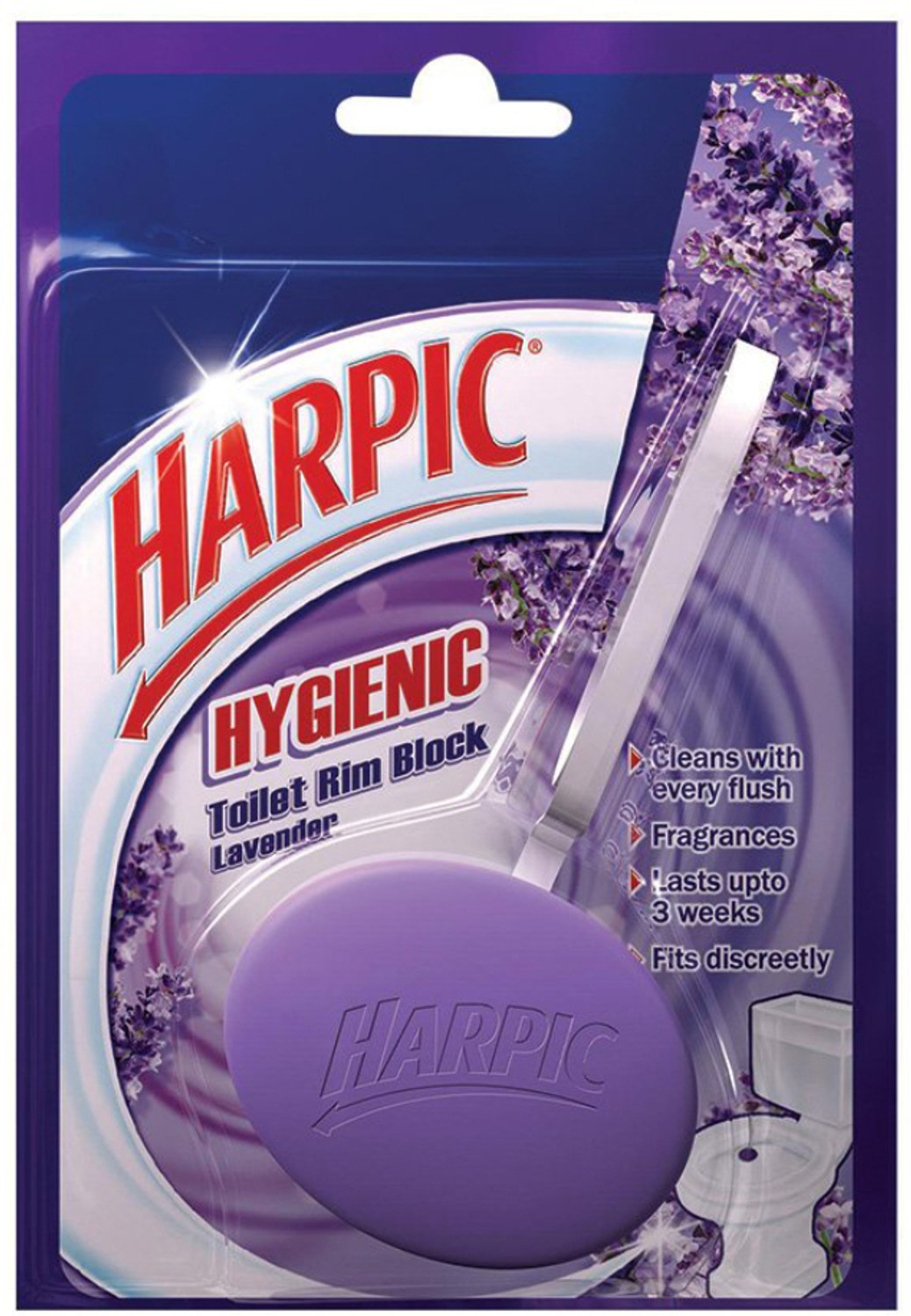 Image of Harpic Hygienic Lavender Rim Block