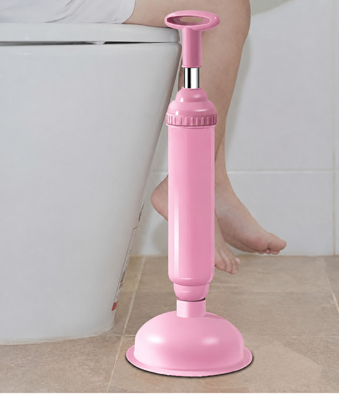 Image of sunrta NEW High Pressure Toilet Plunger Air Power Drain Blaster Clog drain Remover Wipe Toilet Cleaner