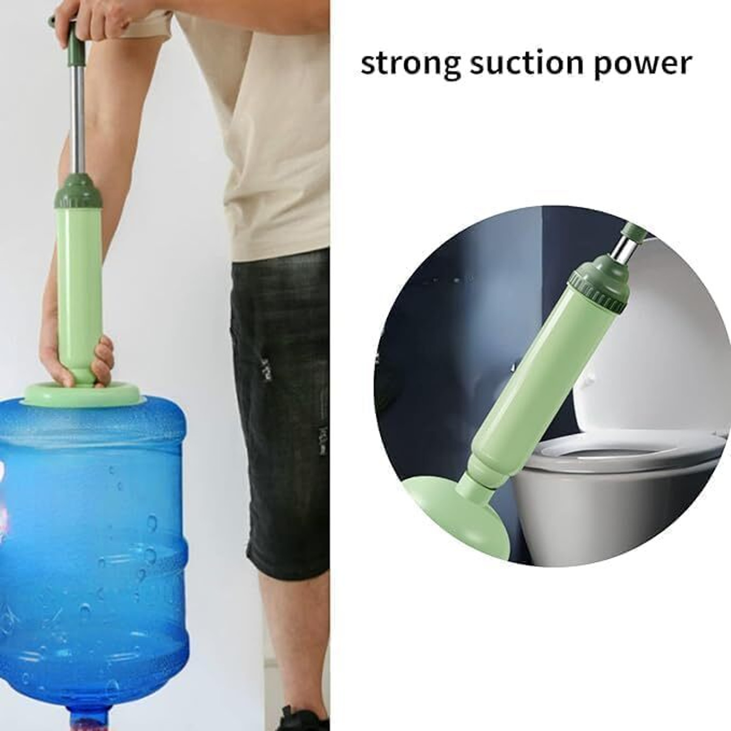 Image of sunrta NEW High Pressure Toilet Plunger Air Power Drain Blaster Clog drain Remover Wipe Toilet Cleaner