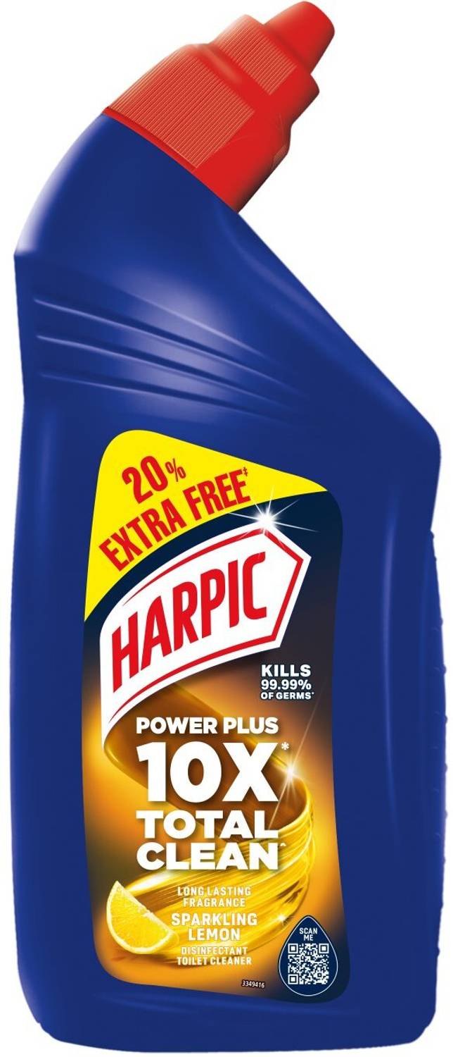 Harpic Power Plus 10 X Total clean Lemon Liquid Toilet Cleaner (5