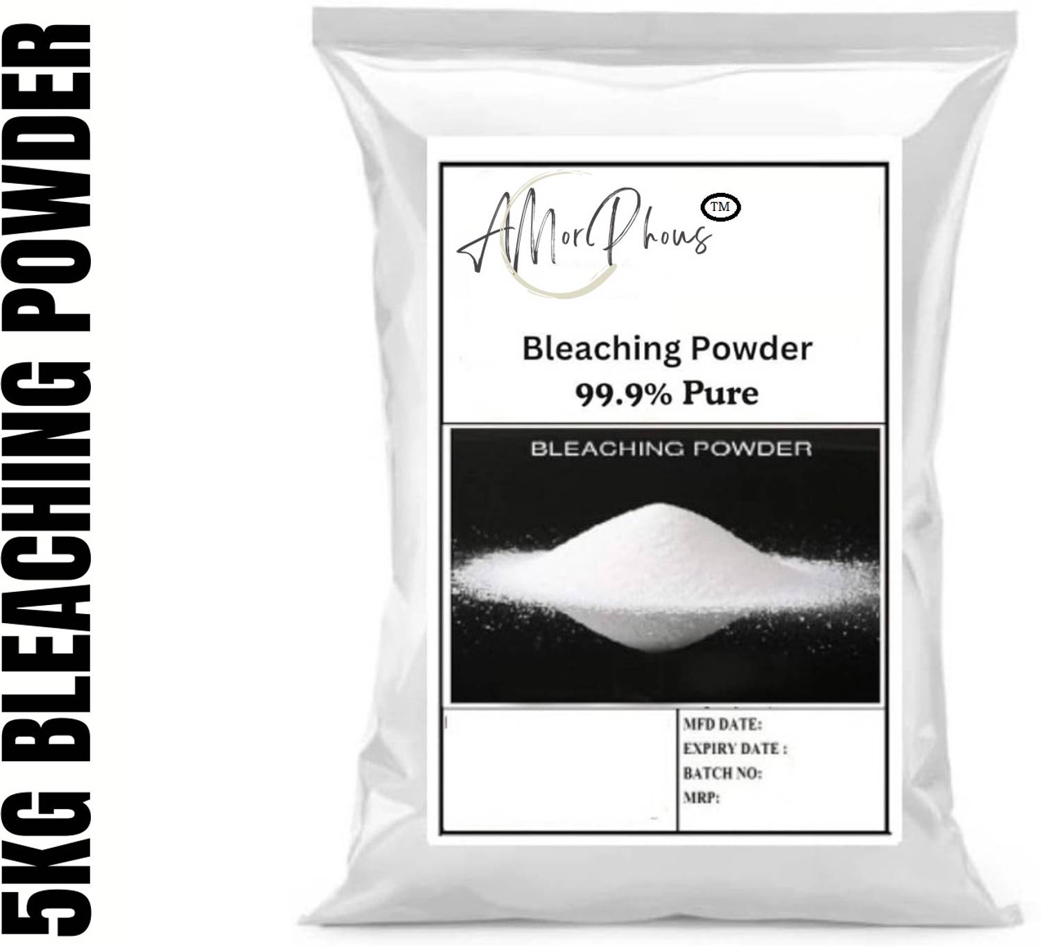 AMORPHOUS Bleaching Powder 5Kg For Household & Kitchen Cleaning And Toilet Cleaner Powder Lemon Powder Toilet Cleaner