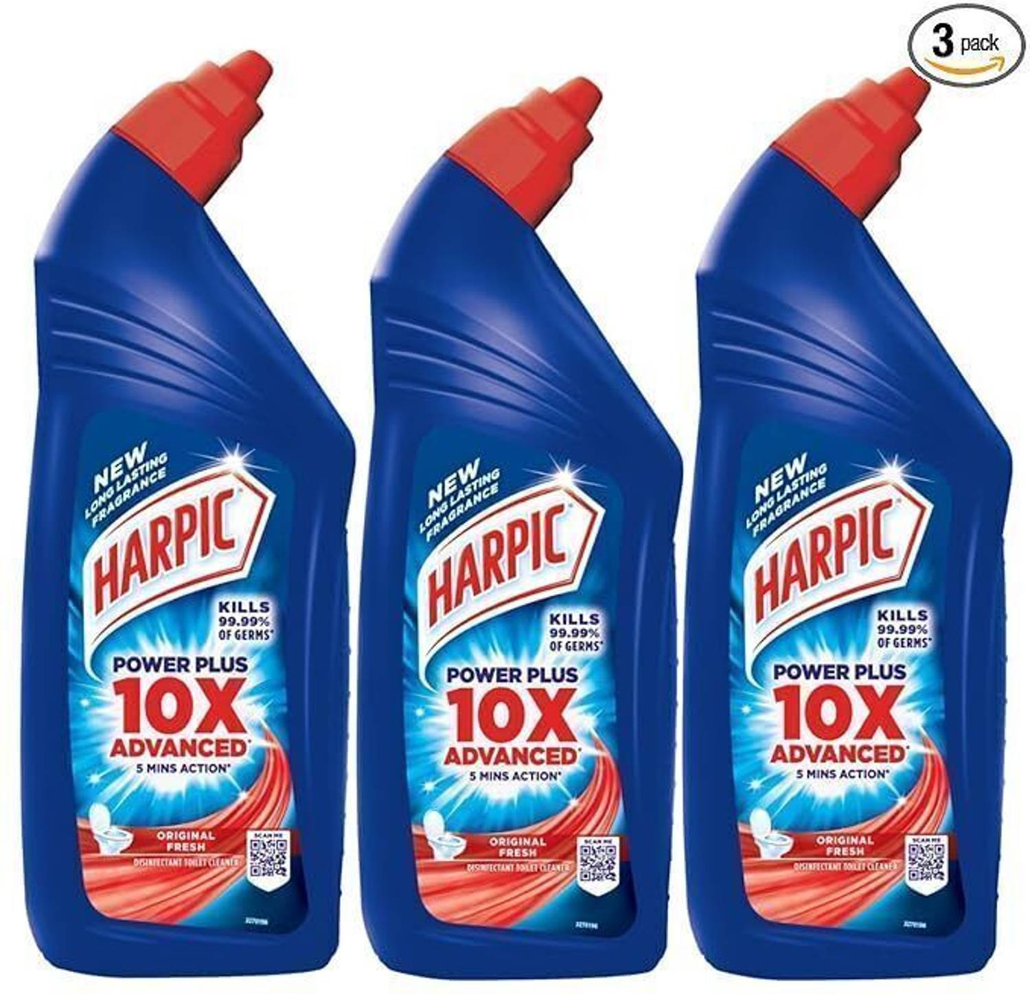 Harpic Power Plus Original Liquid Toilet Cleaner (3 x 1 L)