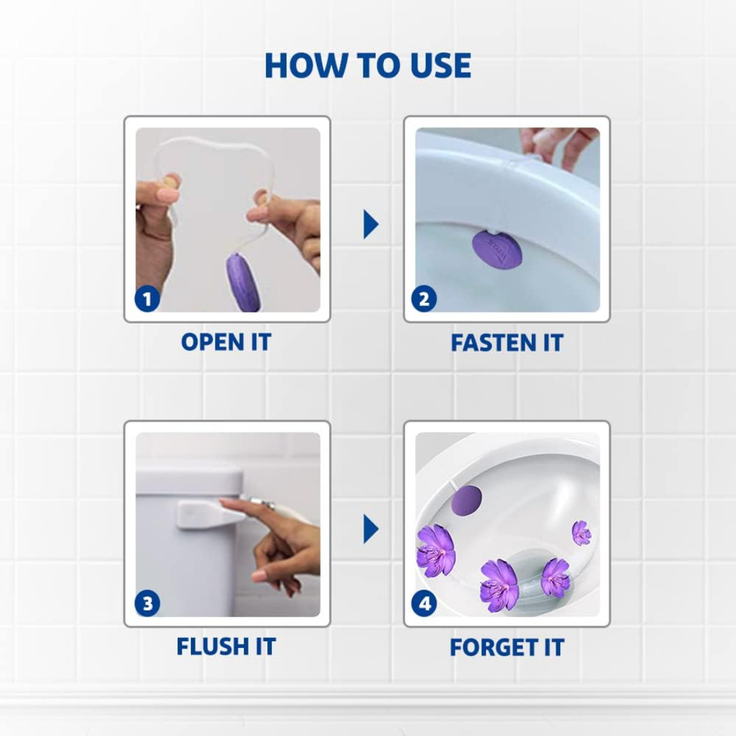 Image of Harpic Hygienic Lavender Rim Block