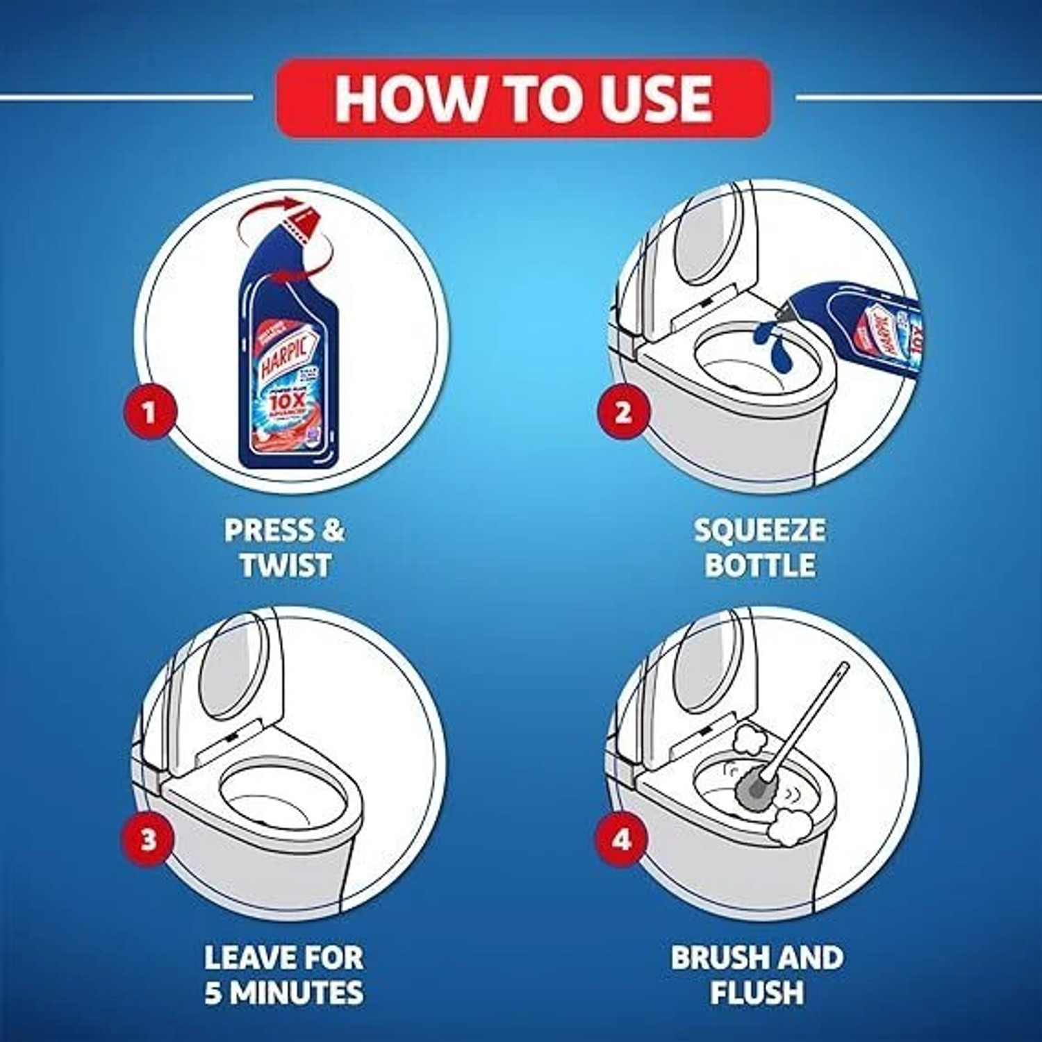 Image of Harpic pk5hr Floral Liquid Toilet Cleaner