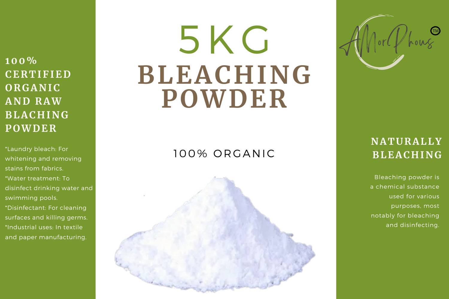 AMORPHOUSE BLEACHING POWDER FOR TOILET CLEANER,HOME & MANY MORE Lemon Powder Toilet Cleaner