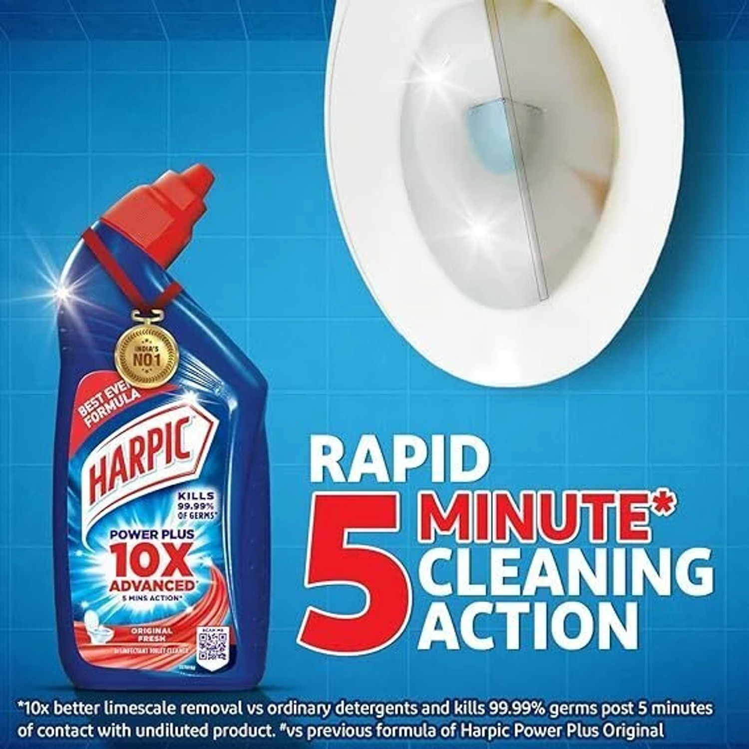 Image of Harpic pk5hr Floral Liquid Toilet Cleaner