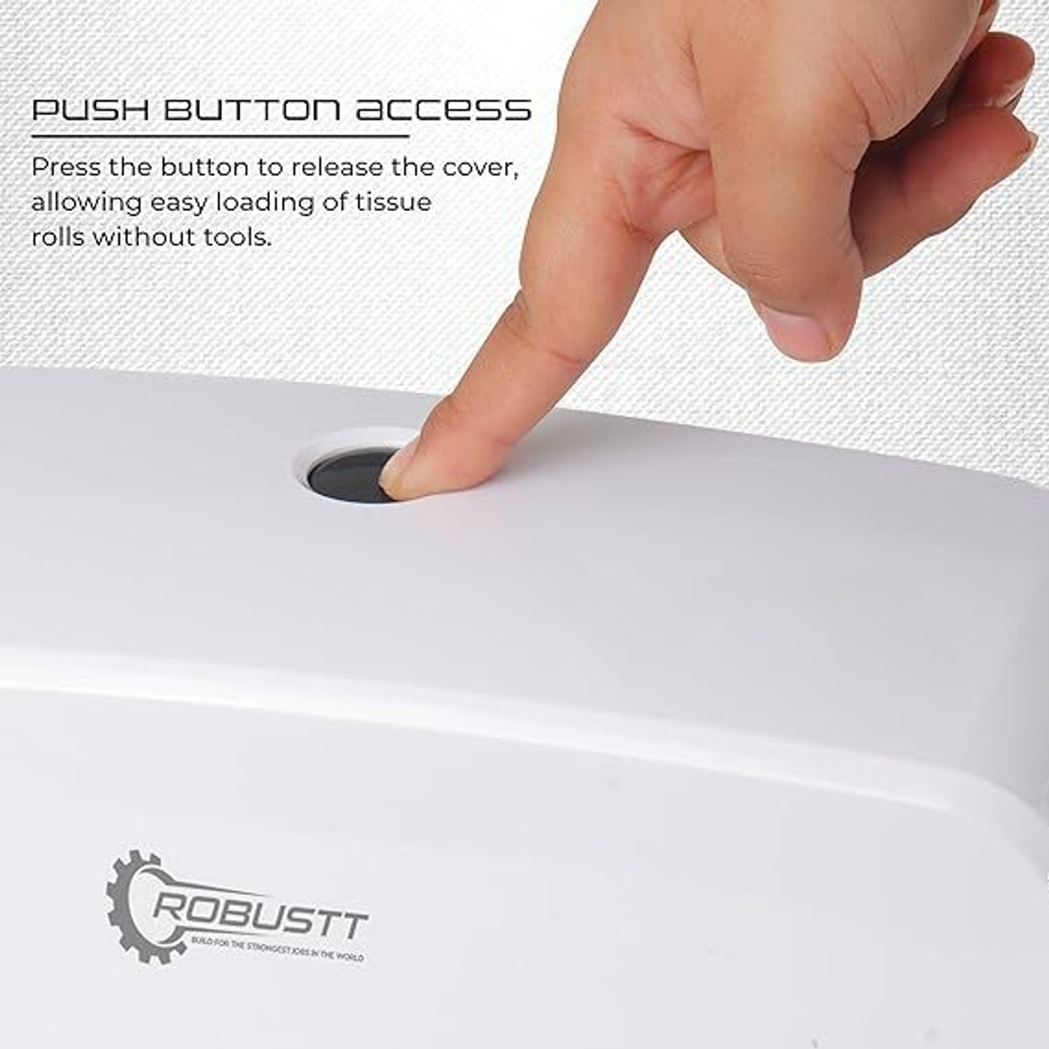 Image of Spotview Fold Paper Dispenser for Home Bathroom - White (Pack of 1) Plastic Toilet Paper Holder