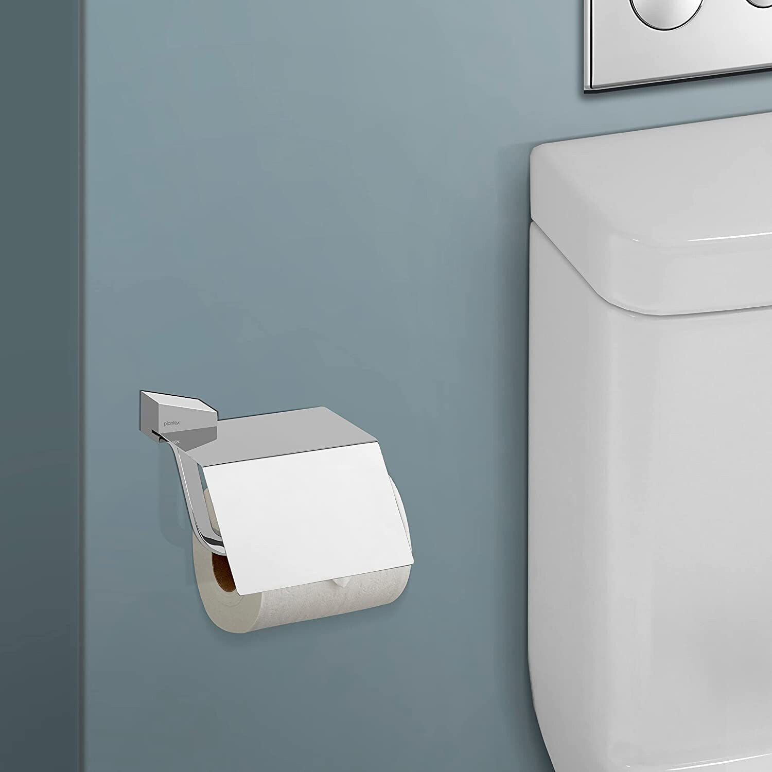 Image of Plantex Super Brass Toilet /Tissue Paper Holder Stand for washroom Brass Toilet Paper Holder