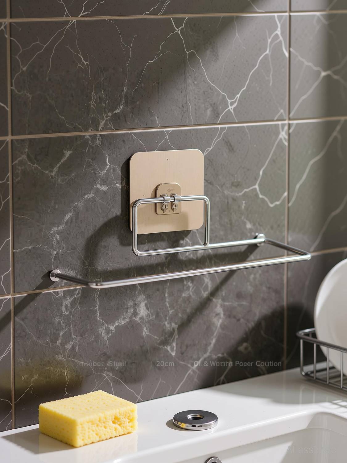 Buyer Choice Stainless Steel Tissue Paper Stand Holder Towel Bar Hanger for Kitchen Bathroom Stainless Steel Toilet Paper Holder