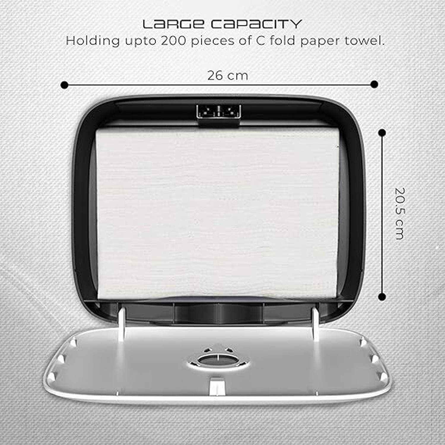 Image of Spotview Fold Paper Dispenser for Home Bathroom - White (Pack of 1) Plastic Toilet Paper Holder