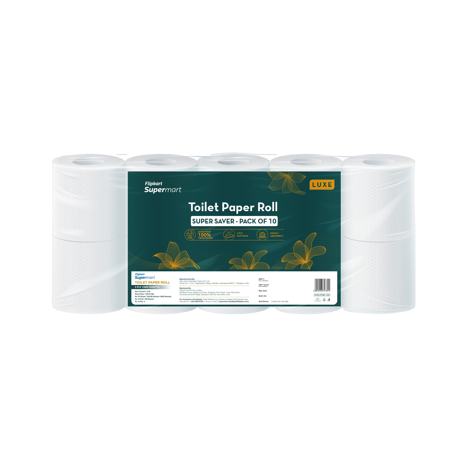 Image of Flipkart Supermart 3ply Toilet Paper Roll