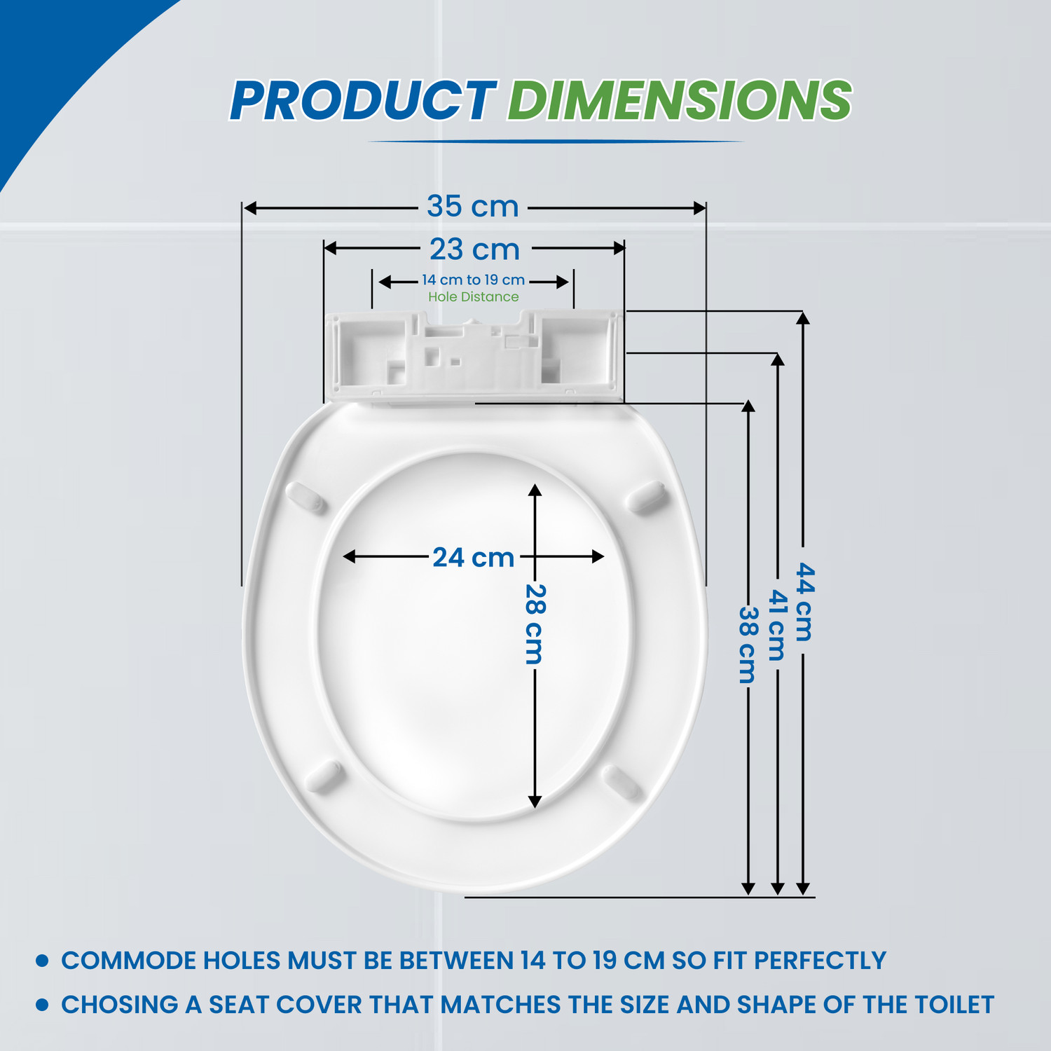 Image of TAXAN Plastic Toilet Seat Cover