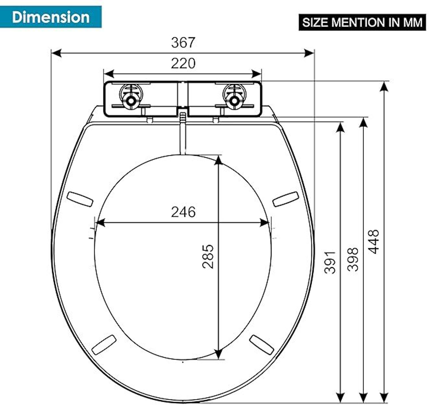Image of Kurvo Polypropylene Toilet Seat Cover