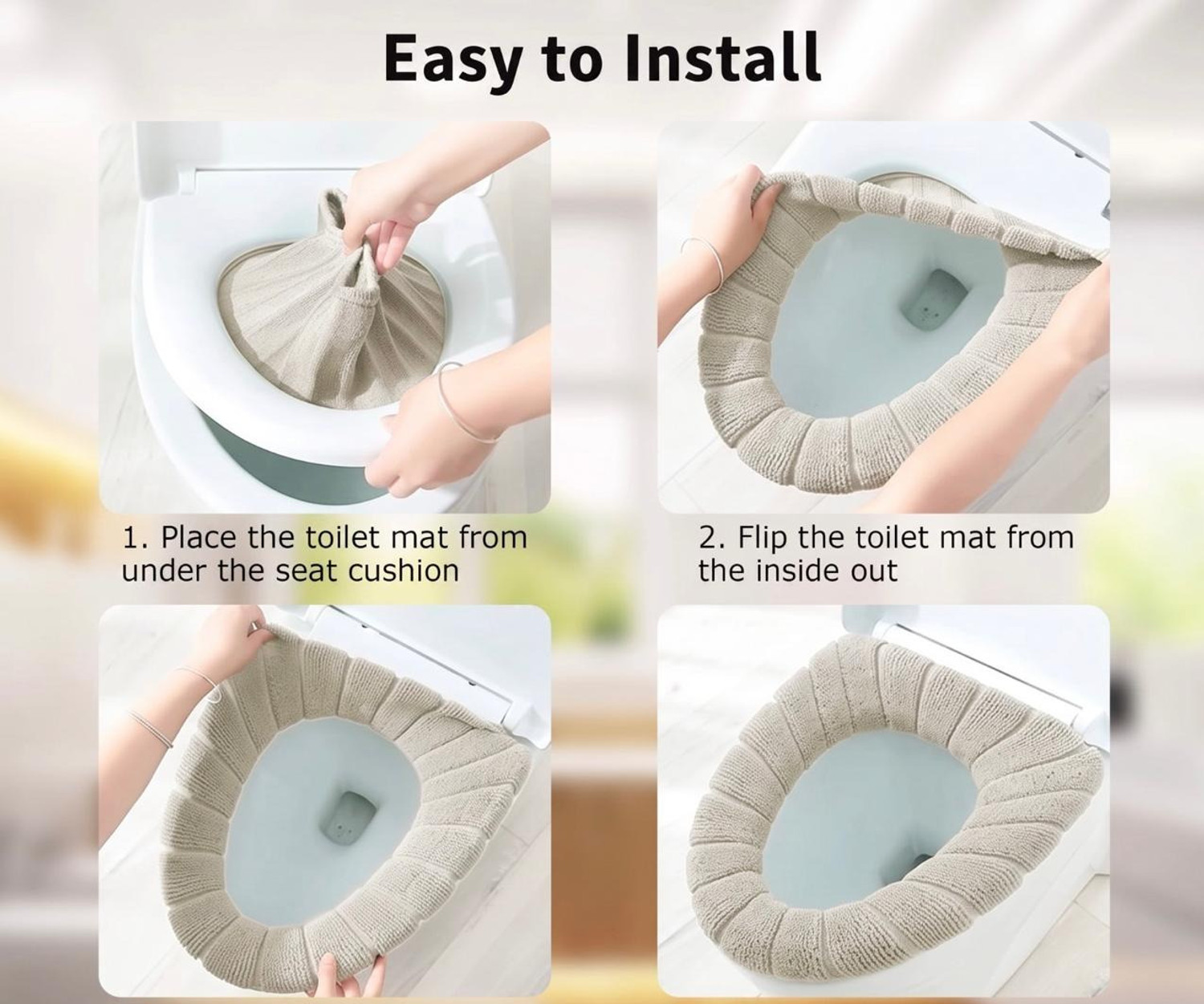 Image of OREVAA Cotton Toilet Seat Cover