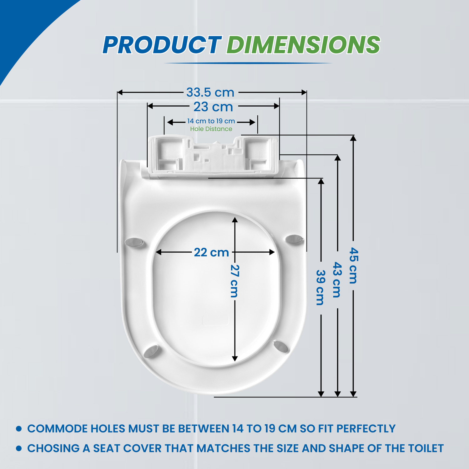 Image of TAXAN Plastic Toilet Seat Cover