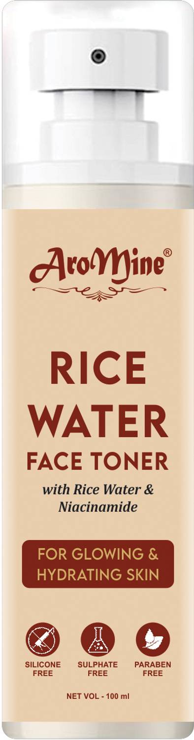 AroMine Niacinamide & Rice Water Alcohol-Free Toner, Tightens Pores, Brightens Skin Men & Women
