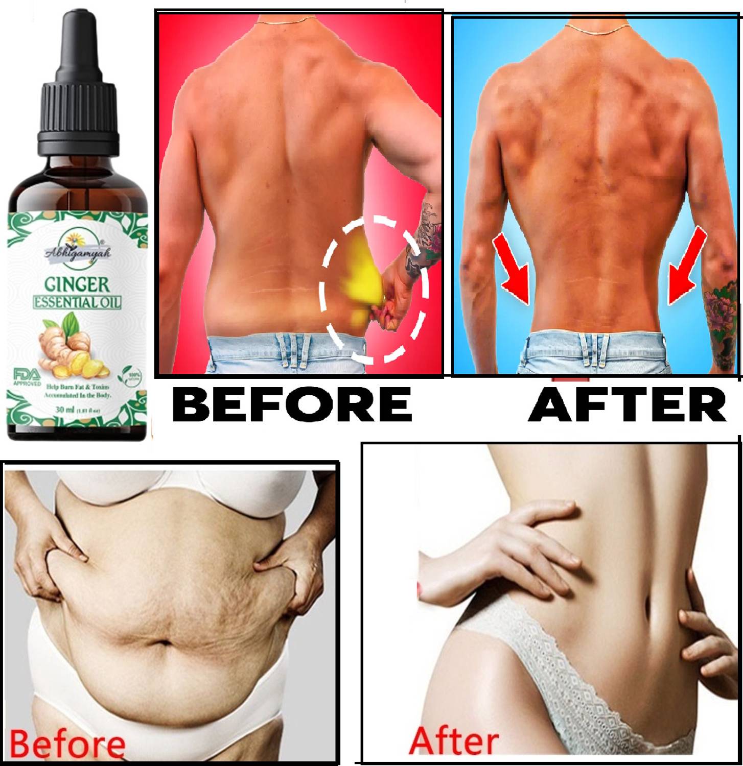 ABHIGAMYAH men fat loss oil 30m pc 1 Men & Women