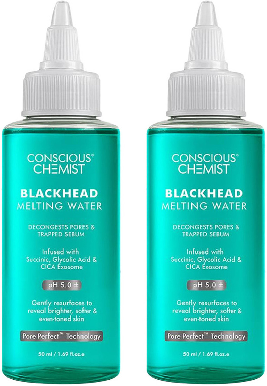 Image of Conscious Chemist Blackhead Melting Water | Succinic, Glycolic Acid & CICA Exosome. Smooth Pores Men & Women