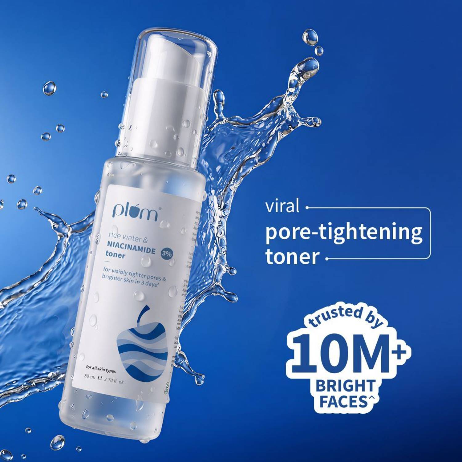 Plum 3% Niacinamide & Rice Water Face Toner - Image 1